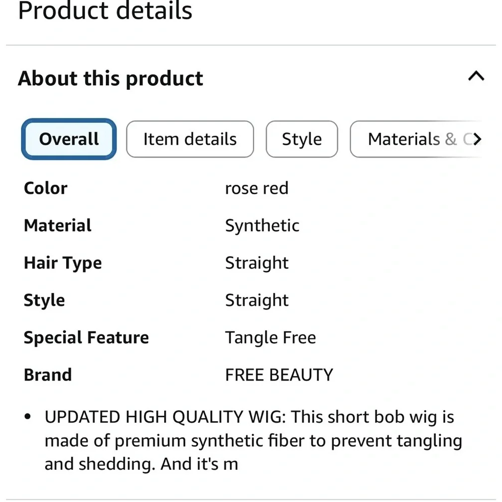 Free Beauty Rose Pink Bob wig with bangs